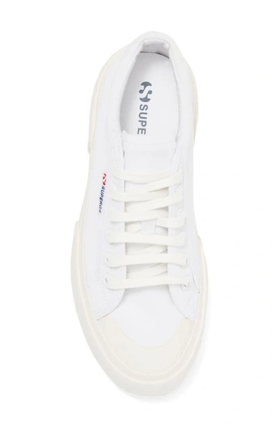 Shop Superga Lace-up Platform Sneaker In White