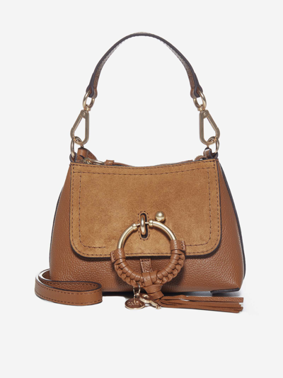 Shop See By Chloé Joan Leather And Suede Mini Bag