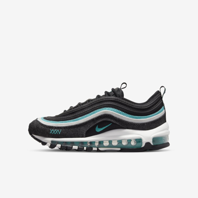 Shop Nike Air Max 97 Se Big Kids' Shoes In Black,summit White,sport Turquoise