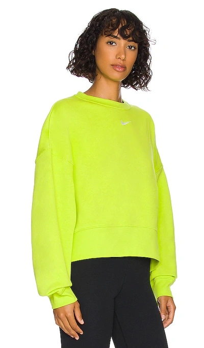 Nike Mini Swoosh Oversized Boxy Sweatshirt In Yellow ModeSens