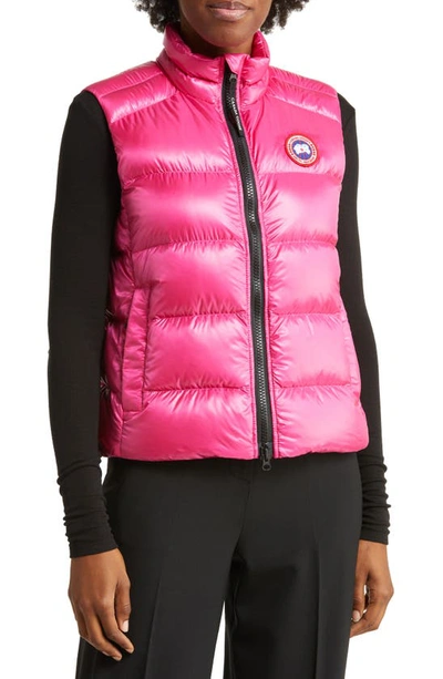 Shop Canada Goose Cypress Packable 750-fill-power Down Vest In Summit Pink - Rose Sommet