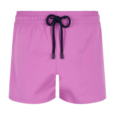 Shop Vilebrequin Solid Stretch Swim Shorts In Pink Dahlia