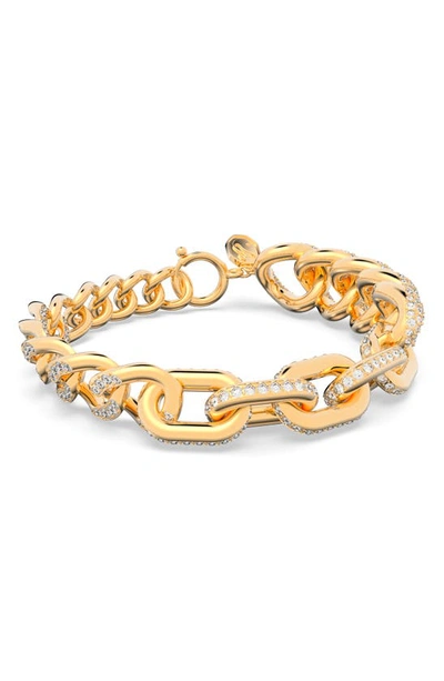 Shop Swarovski Dextera Bracelet In Crystal Gold