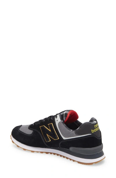 Shop New Balance 574 Classic Sneaker In Black / Black 2