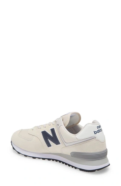 Shop New Balance 574 Classic Sneaker In Tan/ Navy