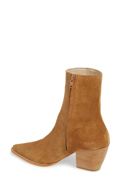Shop Matisse Caty Western Pointed Toe Bootie In Fawn Suede