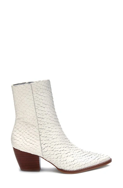 Shop Matisse Caty Western Pointed Toe Bootie In White/ Natural Leather