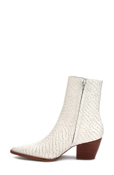 Shop Matisse Caty Western Pointed Toe Bootie In White/ Natural Leather