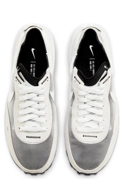Nike Men's Waffle One Casual Sneakers From Finish Line In Summit White/ Black/ Orange