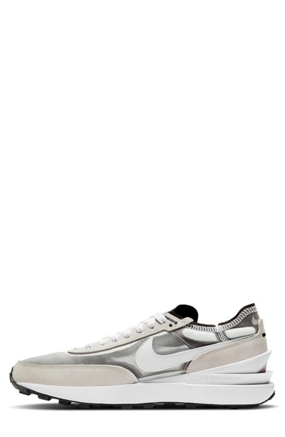 Nike Men's Waffle One Casual Sneakers From Finish Line In Summit White/ Black/ Orange