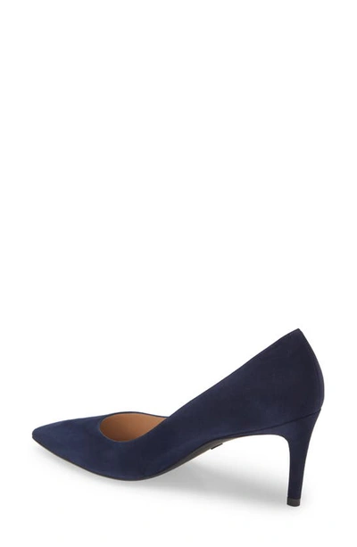 Shop Stuart Weitzman Linsi 75 Pointed Toe Pump In Nice Blue