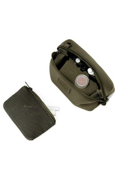 Dagne Dover Small Hunter Water Resistant Toiletry Bag In Dark Moss