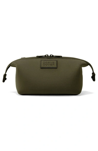 Shop Dagne Dover Hunter Small Neoprene Toiletry Bag In Dark Moss