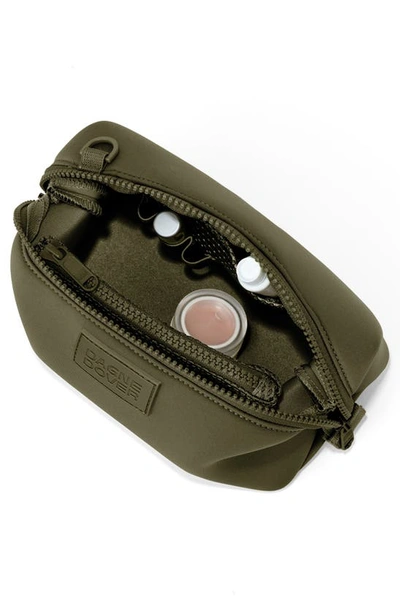 Dagne Dover Small Hunter Water Resistant Toiletry Bag In Dark Moss