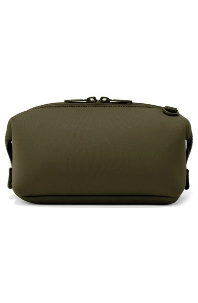 Dagne Dover Small Hunter Water Resistant Toiletry Bag In Dark Moss