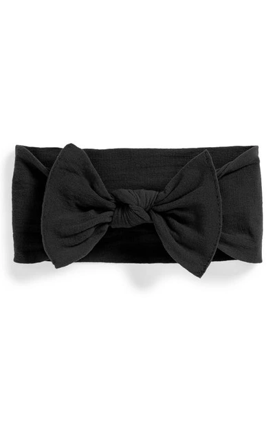 Shop Baby Bling Knotted Bow Headband In Black