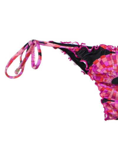 Amir Slama Printed Triangle Bikini Top In Pink