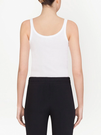 Dolce & Gabbana Racer Back Vest Top In Weiss