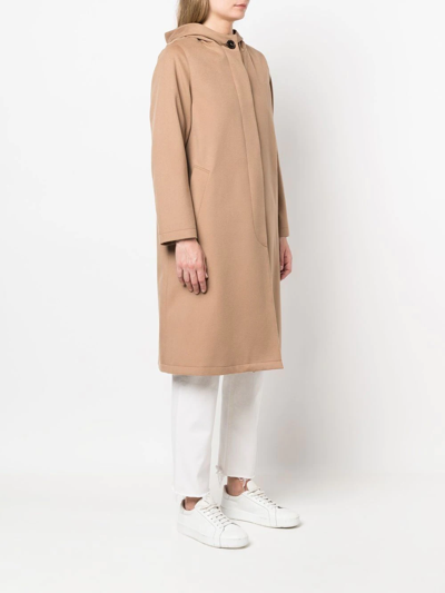 Shop Mackintosh Innes Storm System Hooded Coat In Brown
