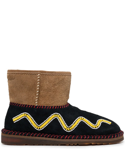 Ugg Bead-embellished Ankle Boots In Black