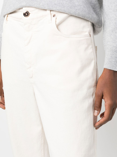 Brunello Cucinelli Straight-leg Cut Trousers In Nude