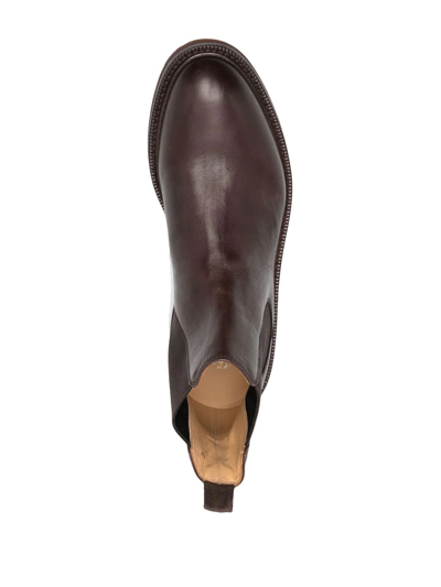 Shop Brunello Cucinelli Leather Ankle Boots In Brown