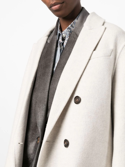 Shop Brunello Cucinelli Double-breasted Cashmere Coat In Nude