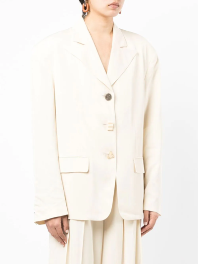Rejina Pyo Sloane Single-breasted Blazer In Weiss