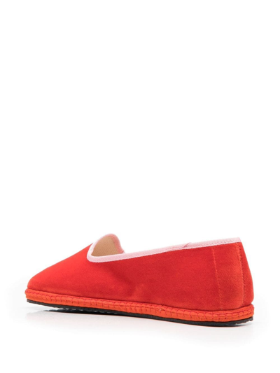 Shop Scarosso Valentina Velvet Slippers In Red