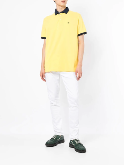 Shop Hackett Short-sleeve Polo Shirt In Yellow