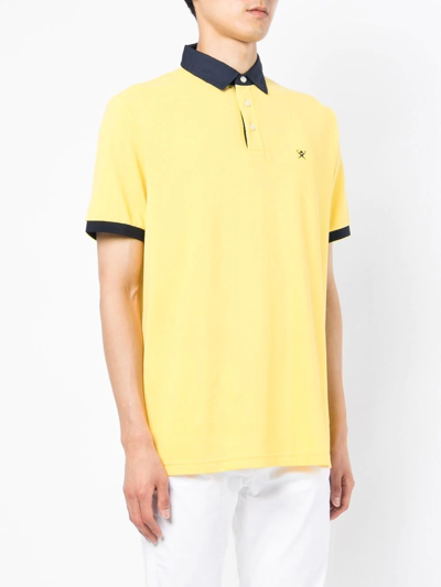 Shop Hackett Short-sleeve Polo Shirt In Yellow