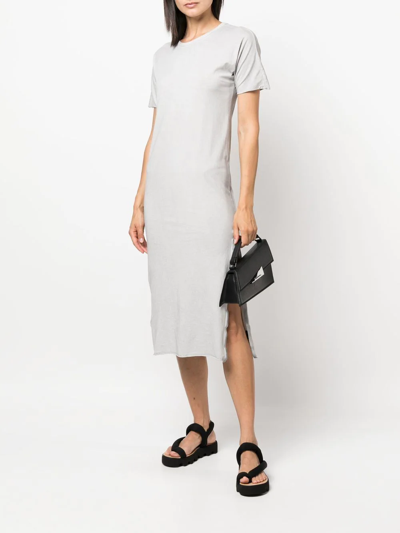 Shop Isaac Sellam Experience Side-slit T-shirt Dress In Grey