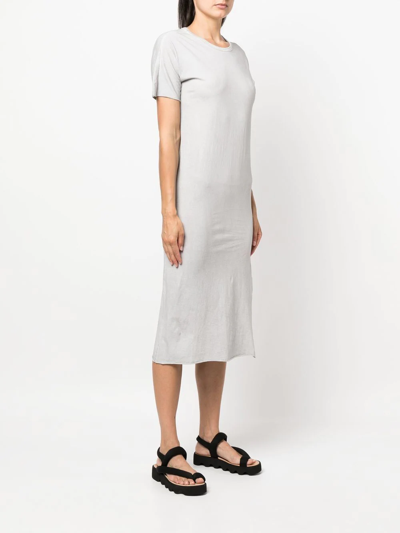 Shop Isaac Sellam Experience Side-slit T-shirt Dress In Grey