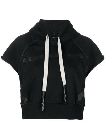 Shop Isaac Sellam Experience Short-sleeved Hoodie In Black