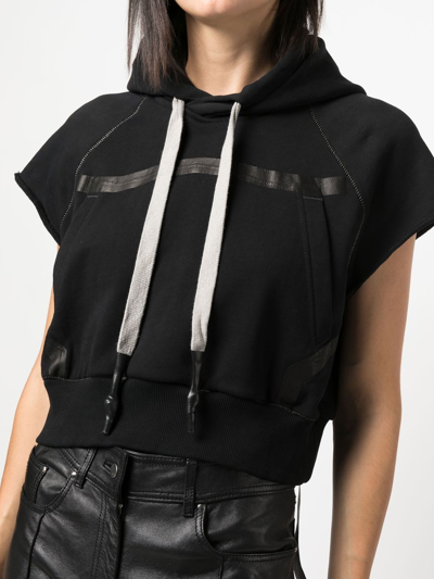 Shop Isaac Sellam Experience Short-sleeved Hoodie In Black