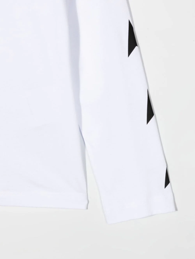 Shop Golden Goose Star-print Long-sleeved T-shirt In Weiss