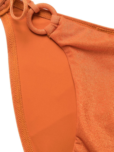 Shop Zimmermann Metallic Halterneck Bikini In Orange