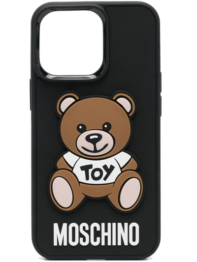 Shop Moschino Teddy Bear Iphone 13 Pro Case In Black