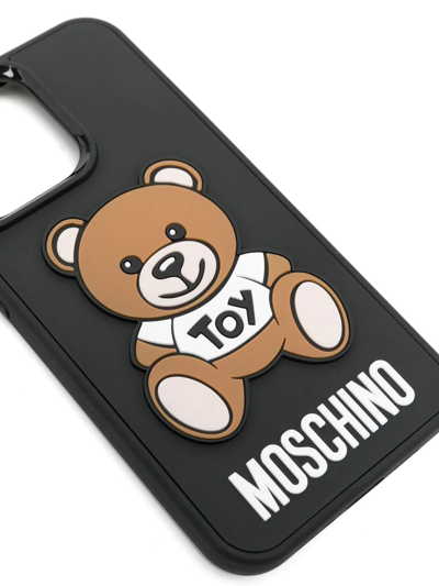 Shop Moschino Teddy Bear Iphone 13 Pro Case In Black