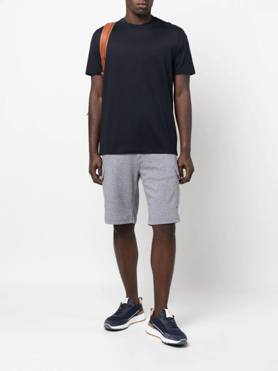Brunello Cucinelli Side Cargo-pocket Bermuda Shorts In Grau