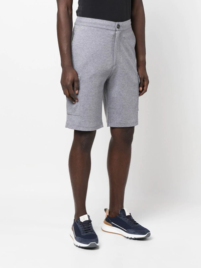 Brunello Cucinelli Side Cargo-pocket Bermuda Shorts In Grau