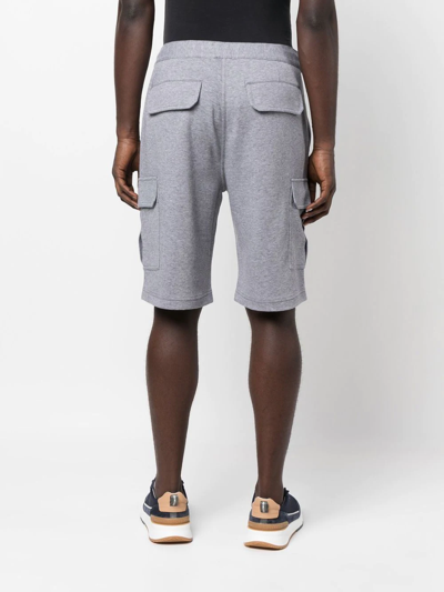 Brunello Cucinelli Side Cargo-pocket Bermuda Shorts In Grau