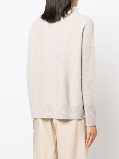 Vince Boiled Cashmere Turtleneck Pullover In Nude