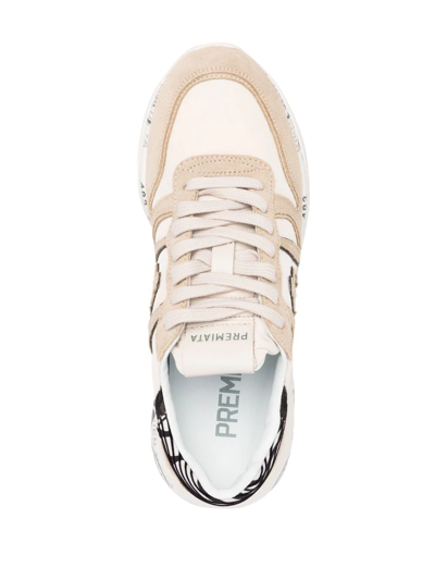 Shop Premiata Layla Panelled Low-top Sneakers In Nude