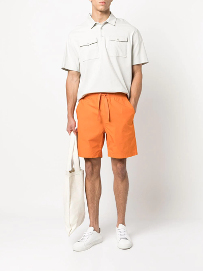 Shop Alex Mill Cotton Deck Shorts In Orange