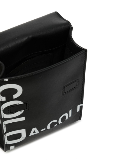 Shop A-cold-wall* Typographic Cross-body Bag In Schwarz