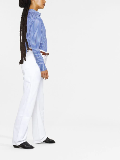 Shop Re/done High-waisted Flared-leg Jeans In Weiss