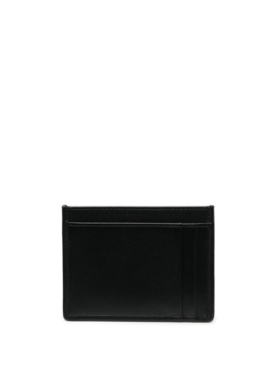 Miu Miu Macramé Textured Card Holder In Schwarz