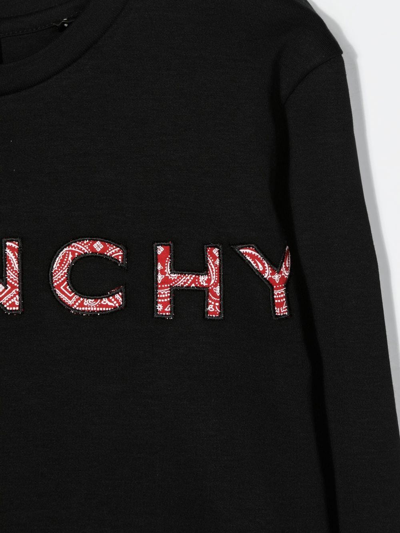 Shop Givenchy Patchwork-logo Long-sleeve T-shirt In Schwarz