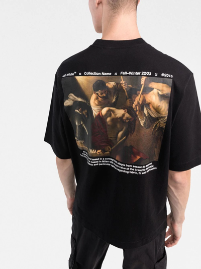 Shop Off-white Caravaggio-print T-shirt In Schwarz